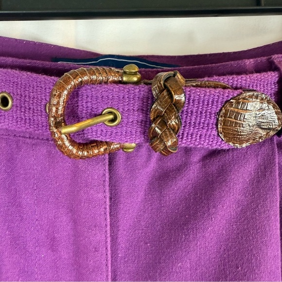 Vintage Karen Scott Purple High Waisted Mom
Shorts with Matching Belt - Picture 8 of 14
